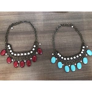 Tear drop statement necklace (2 pack)